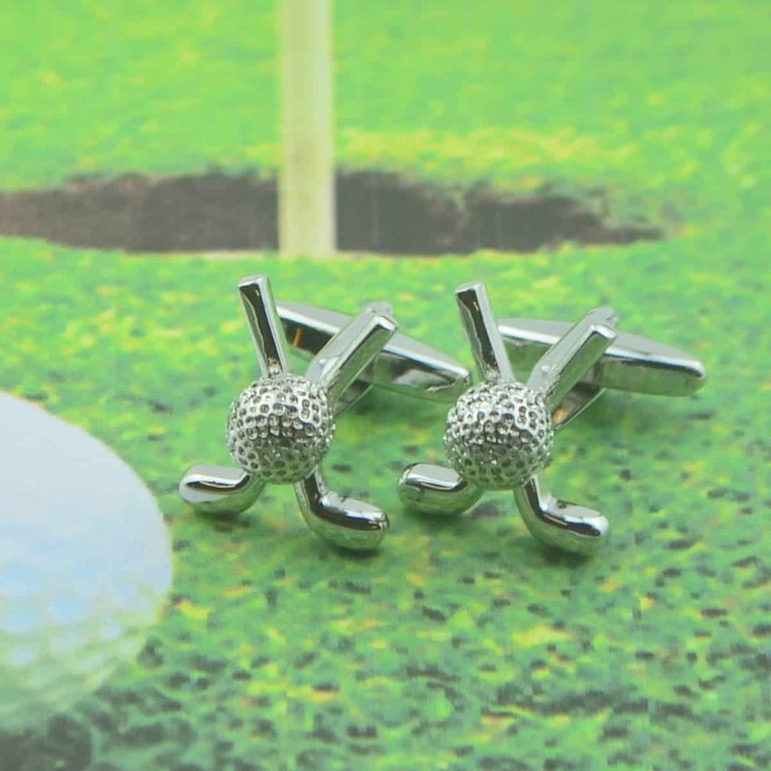 Cufflink Man Cufflinks Crossed Golf Clubs Cufflinks