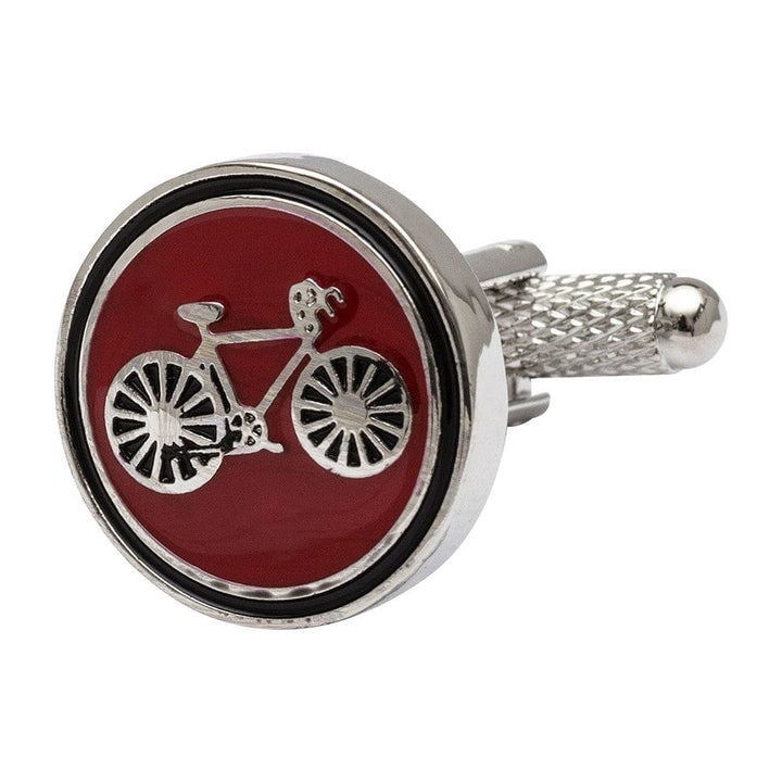 Cufflink Man Cufflinks Cycling Cufflinks - Red Bicycle Cufflinks Edition