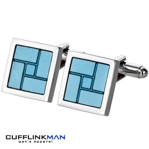 Cufflink Man Cufflinks DECO Blue Cufflinks