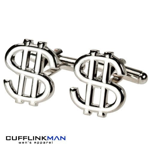 Cufflink Man Cufflinks Dollar Cufflinks - Curved Edition