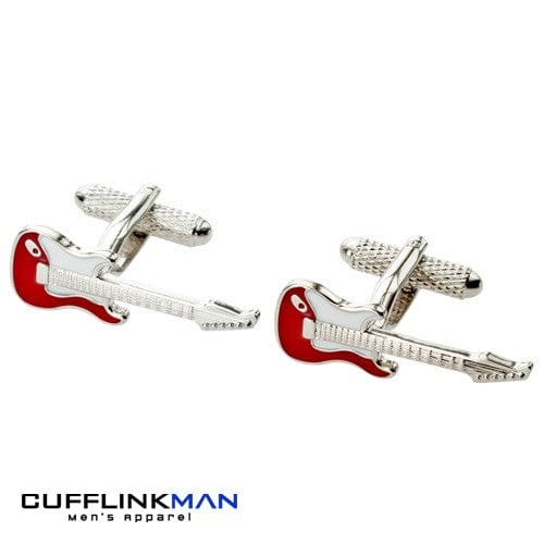 Cufflink Man Cufflinks Electric Guitar Cufflinks - Red