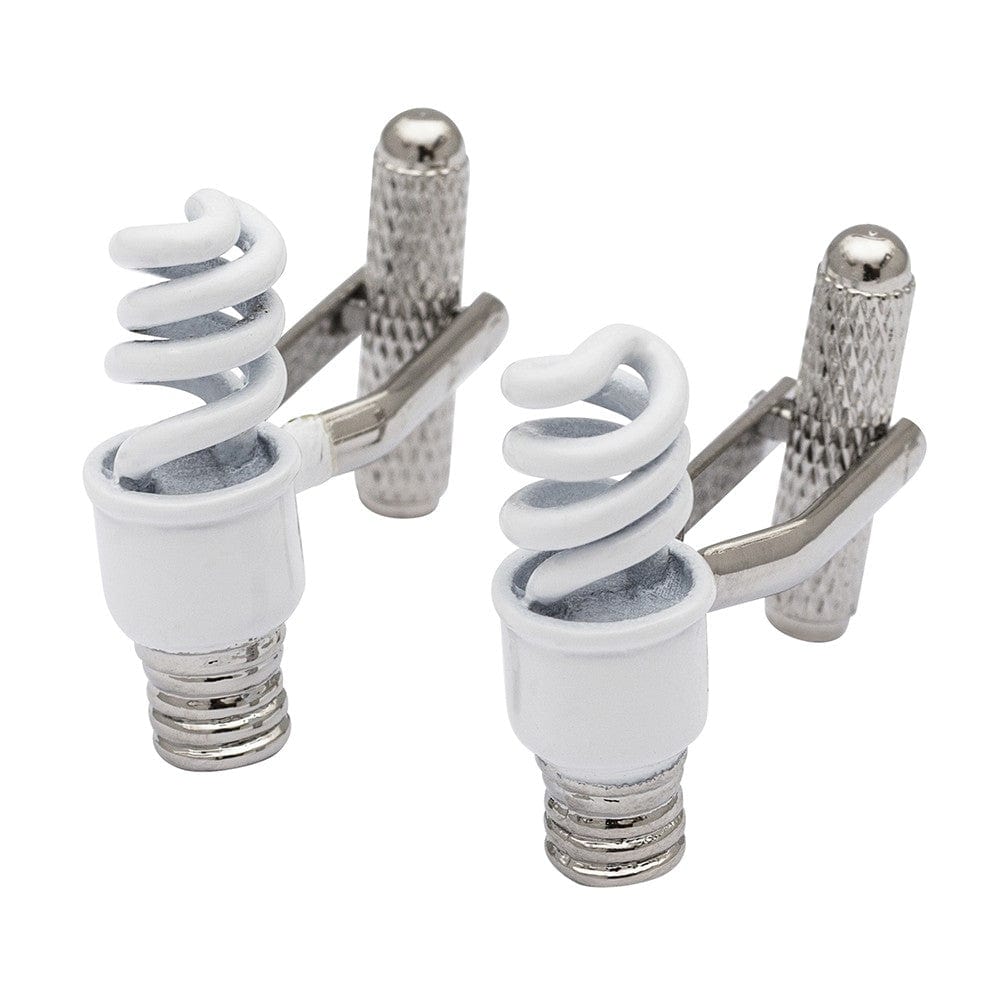 Cufflink Man Cufflinks Energy Saving Light Bulb Cufflinks