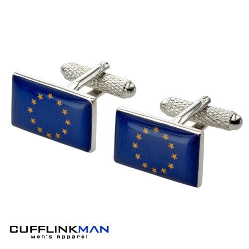 Cufflink Man Cufflinks European Union Flag Cufflinks