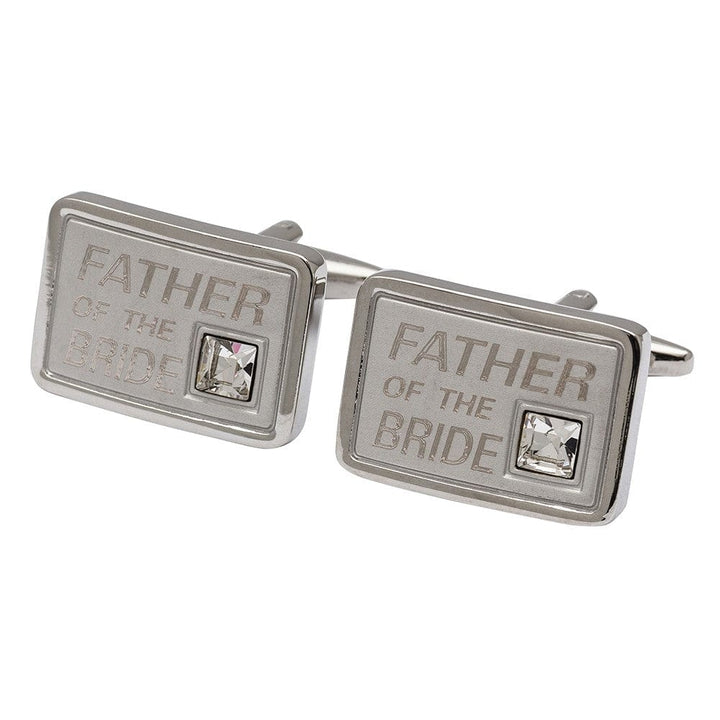 Cufflink Man Cufflinks Father of the Bride Crystal Cufflinks