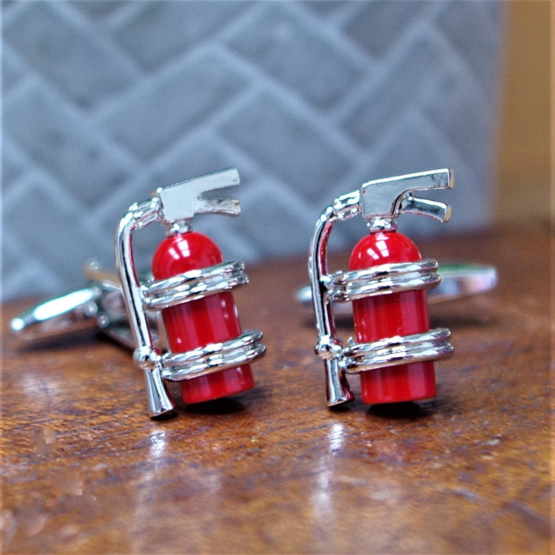 Cufflink Man Cufflinks Fire Extinguisher Cufflinks