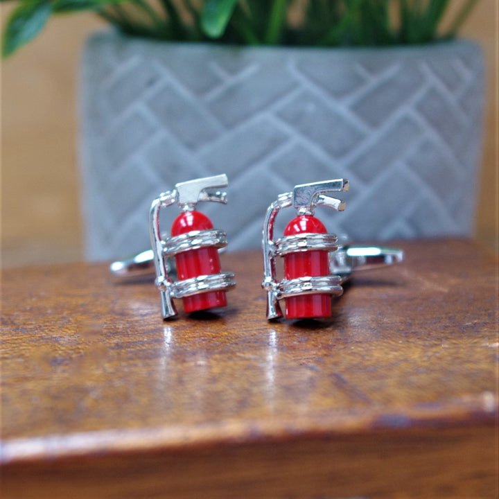 Cufflink Man Cufflinks Fire Extinguisher Cufflinks