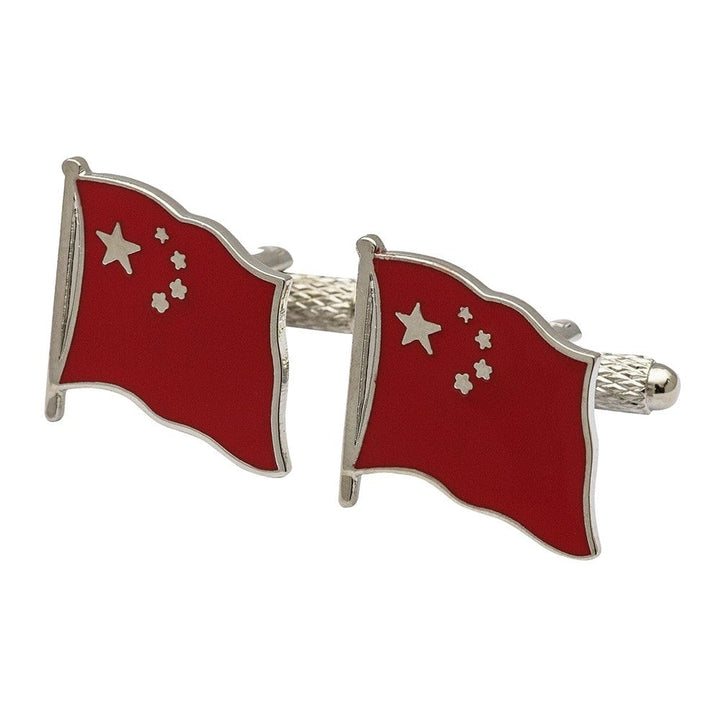 Cufflink Man Cufflinks Flag of China Cufflinks - Wavy Edition