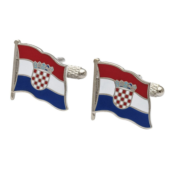 Cufflink Man Cufflinks Flag of Croatia Cufflinks - Wavy Edition