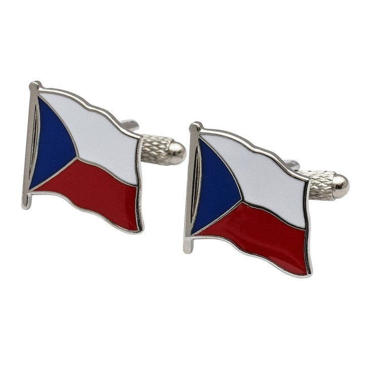 Cufflink Man Cufflinks Flag of Czech Republic Cufflinks - Wavy Edition