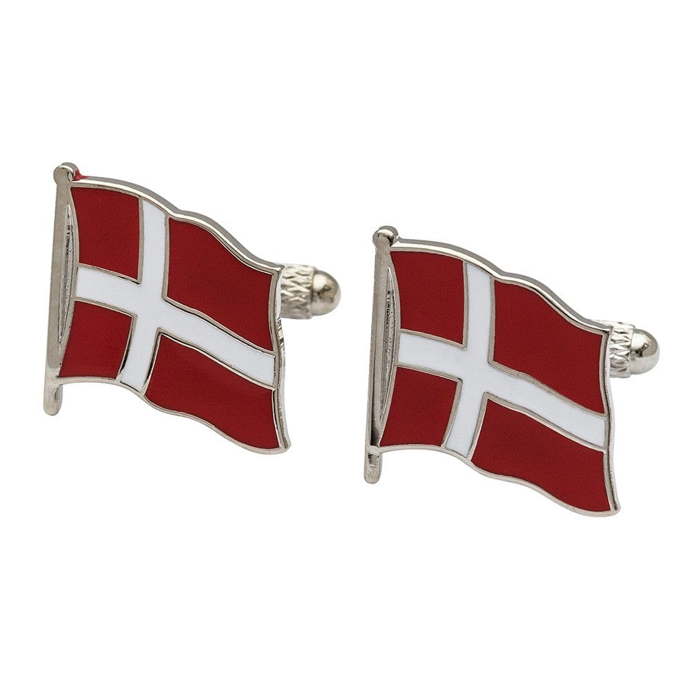 Cufflink Man Cufflinks Flag of Denmark Cufflinks - Wavy Edition