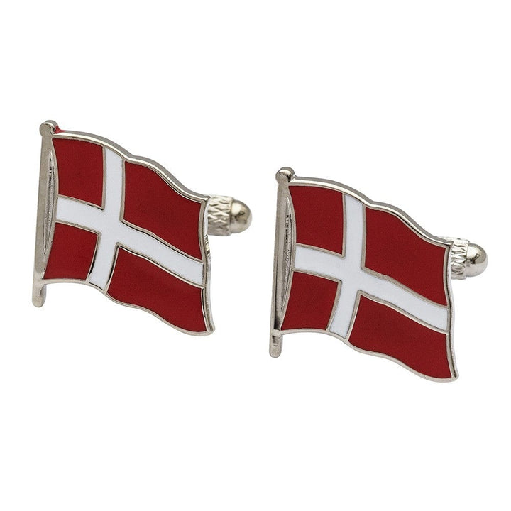 Cufflink Man Cufflinks Flag of Denmark Cufflinks - Wavy Edition