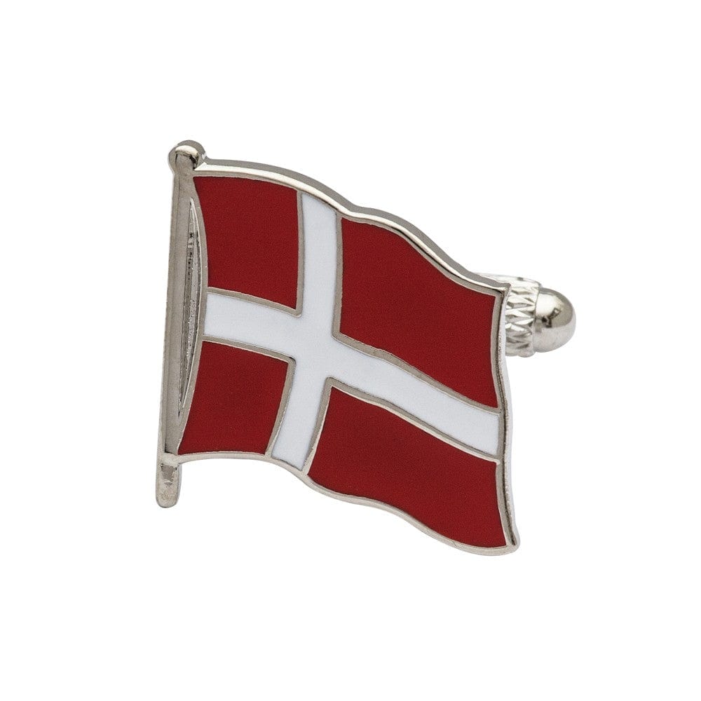 Cufflink Man Cufflinks Flag of Denmark Cufflinks - Wavy Edition