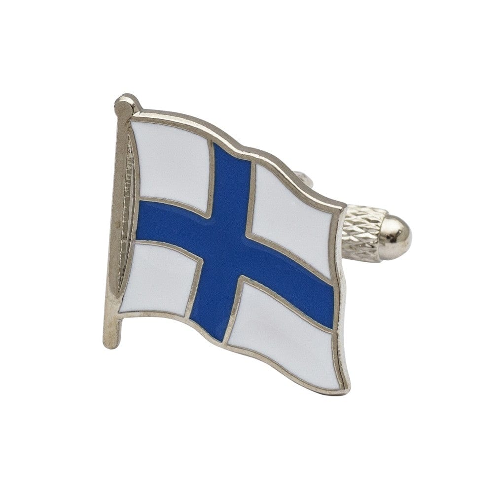 Cufflink Man Cufflinks Flag of Finland Cufflinks - Wavy Edition