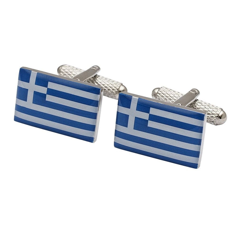 Cufflink Man Cufflinks Flag of Greece Cufflinks