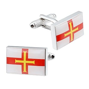 Cufflink Man Cufflinks Flag of Guernsey Cufflinks