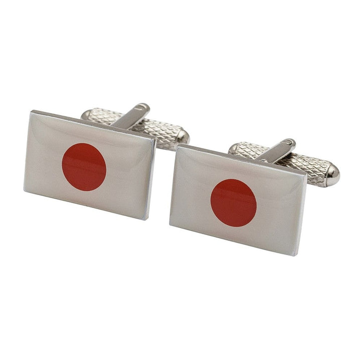 Cufflink Man Cufflinks Flag of Japan Cufflinks - Japanese Flag Cufflinks