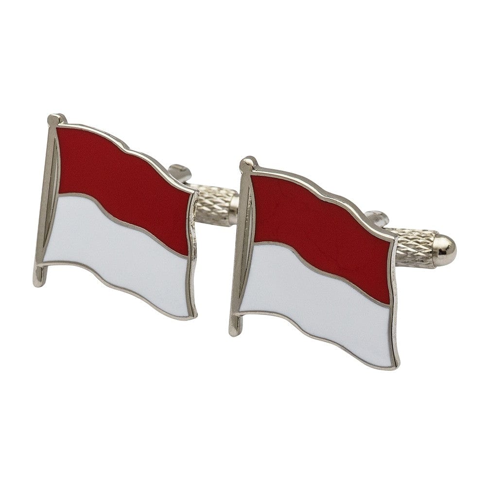 Cufflink Man Cufflinks Flag of Monaco Cufflinks - Wavy Flag Edition