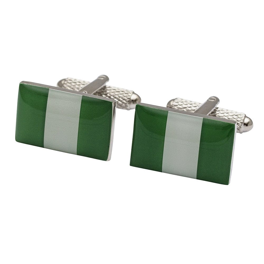 Cufflink Man Cufflinks Flag of Nigeria Cufflinks - Nigerian Flag Cufflinks