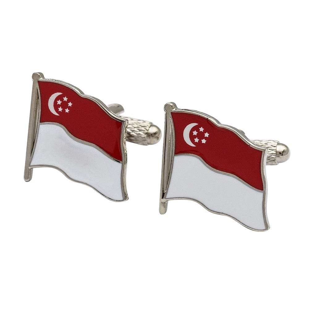 Cufflink Man Cufflinks Flag of Singapore Cufflinks