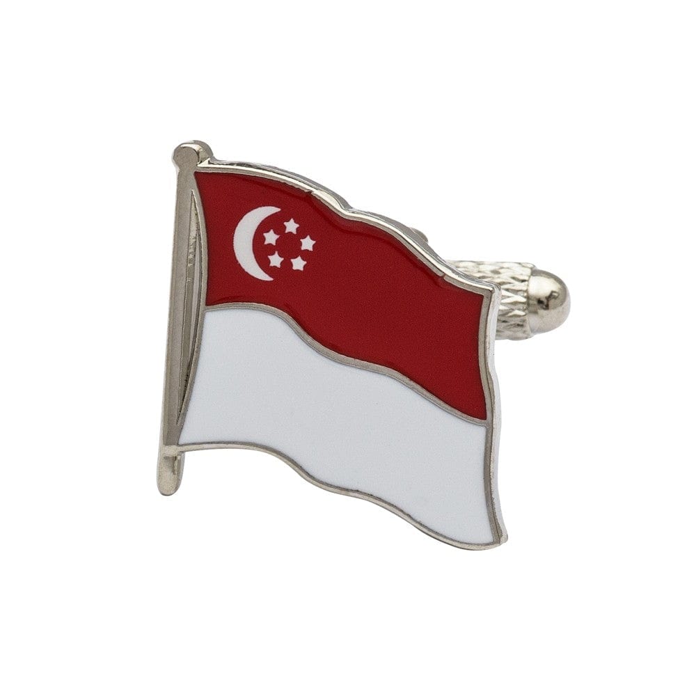 Cufflink Man Cufflinks Flag of Singapore Cufflinks