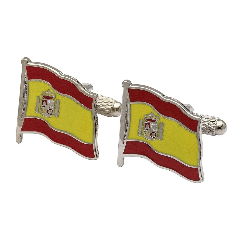 Cufflink Man Cufflinks Flag of Spain Cufflinks - Wavy Flag Edition - Spanish Flag