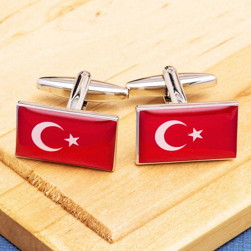 Cufflink Man Cufflinks Flag of Turkey Cufflinks