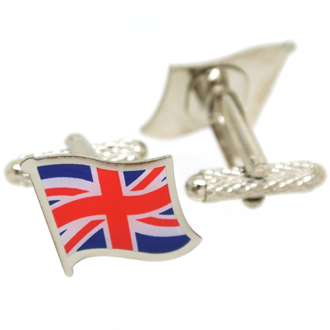 Cufflink Man Cufflinks Flag of United Kingdom Cufflinks - Wavy Edition