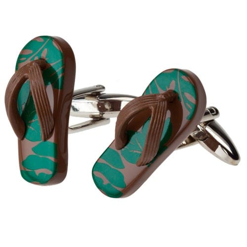 Cufflink Man Cufflinks Flip Flop Sandal Camouflage Cufflinks