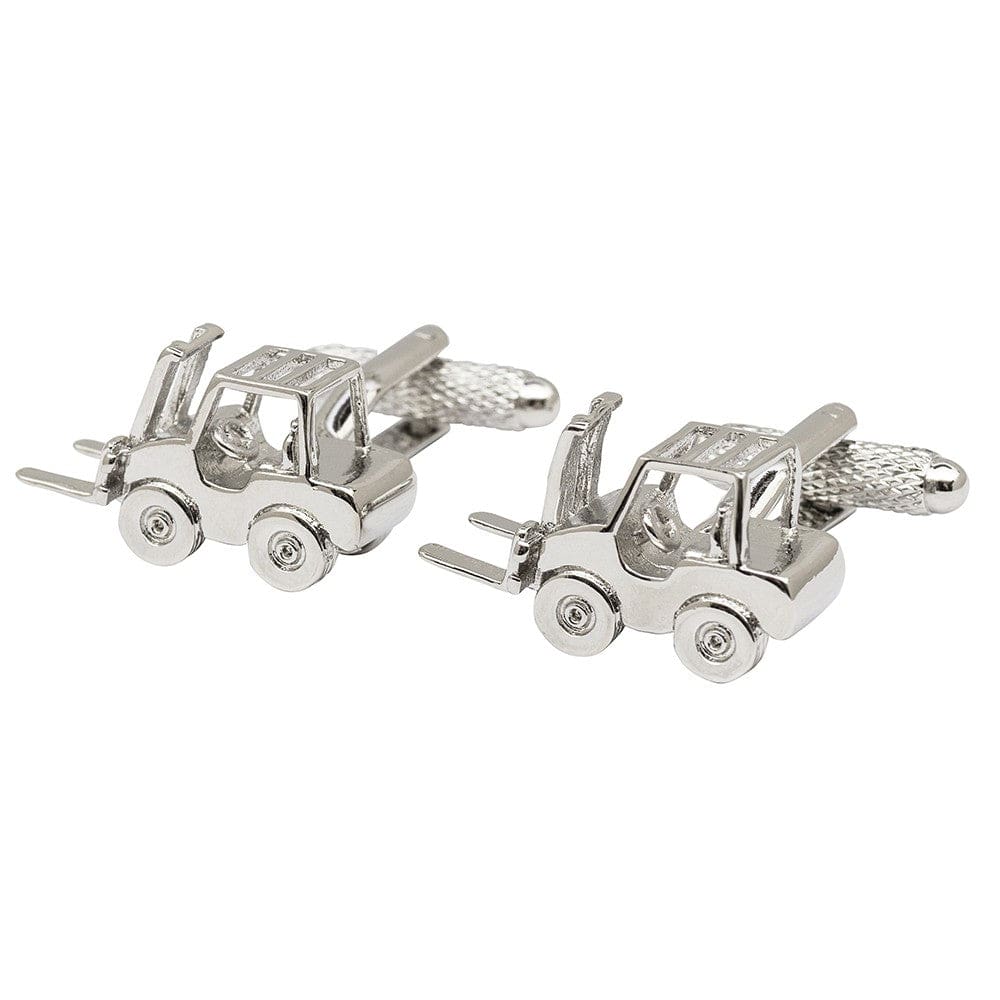 Cufflink Man Cufflinks Forklift Truck Cufflinks - Silver Edition