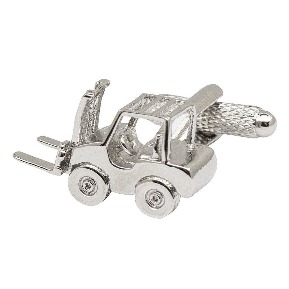 Cufflink Man Cufflinks Forklift Truck Cufflinks - Silver Edition