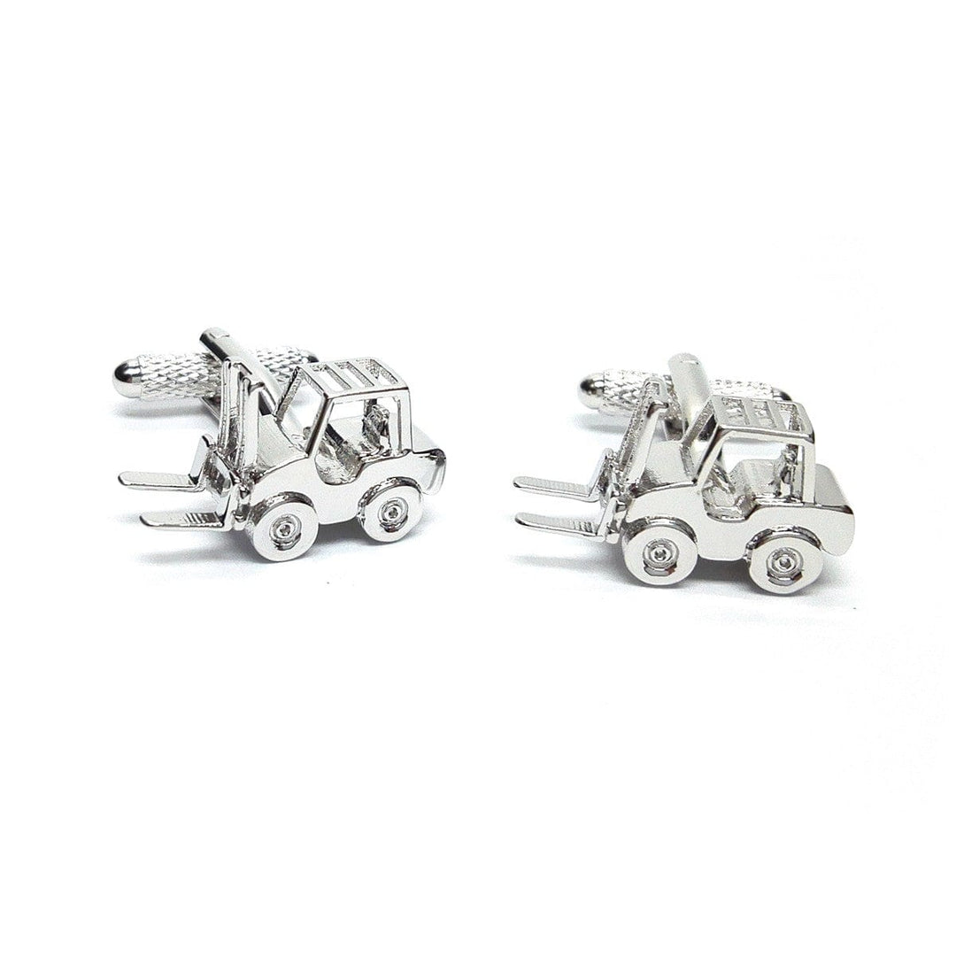 Cufflink Man Cufflinks Forklift Truck Cufflinks - Silver Edition