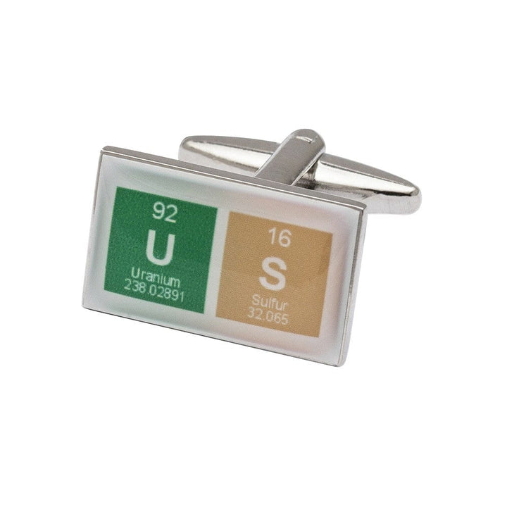 Cufflink Man Cufflinks Genius Chemical Symbol Cufflinks