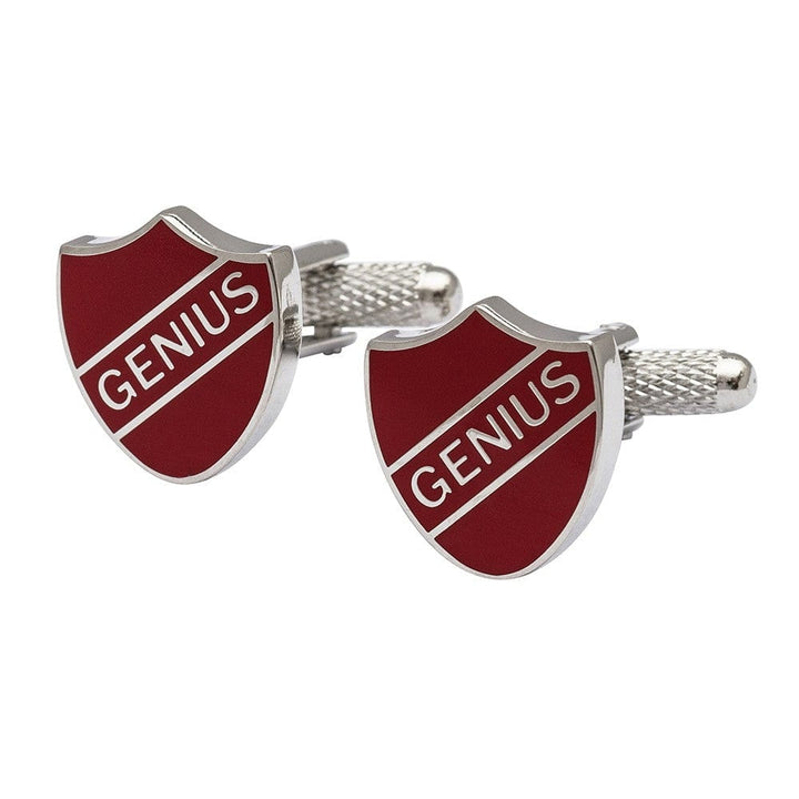 Cufflink Man Cufflinks Genius School Badge Cufflinks