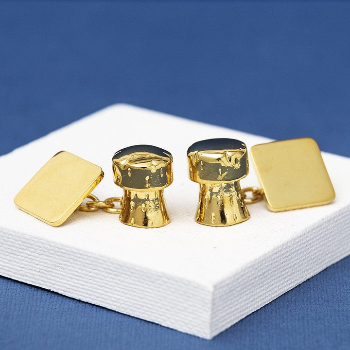 Cufflink Man Cufflinks Gold Champagne Cork Cufflinks