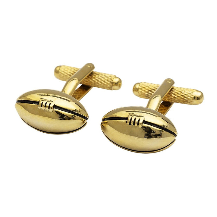 Cufflink Man Cufflinks Gold Rugby Ball Cufflinks