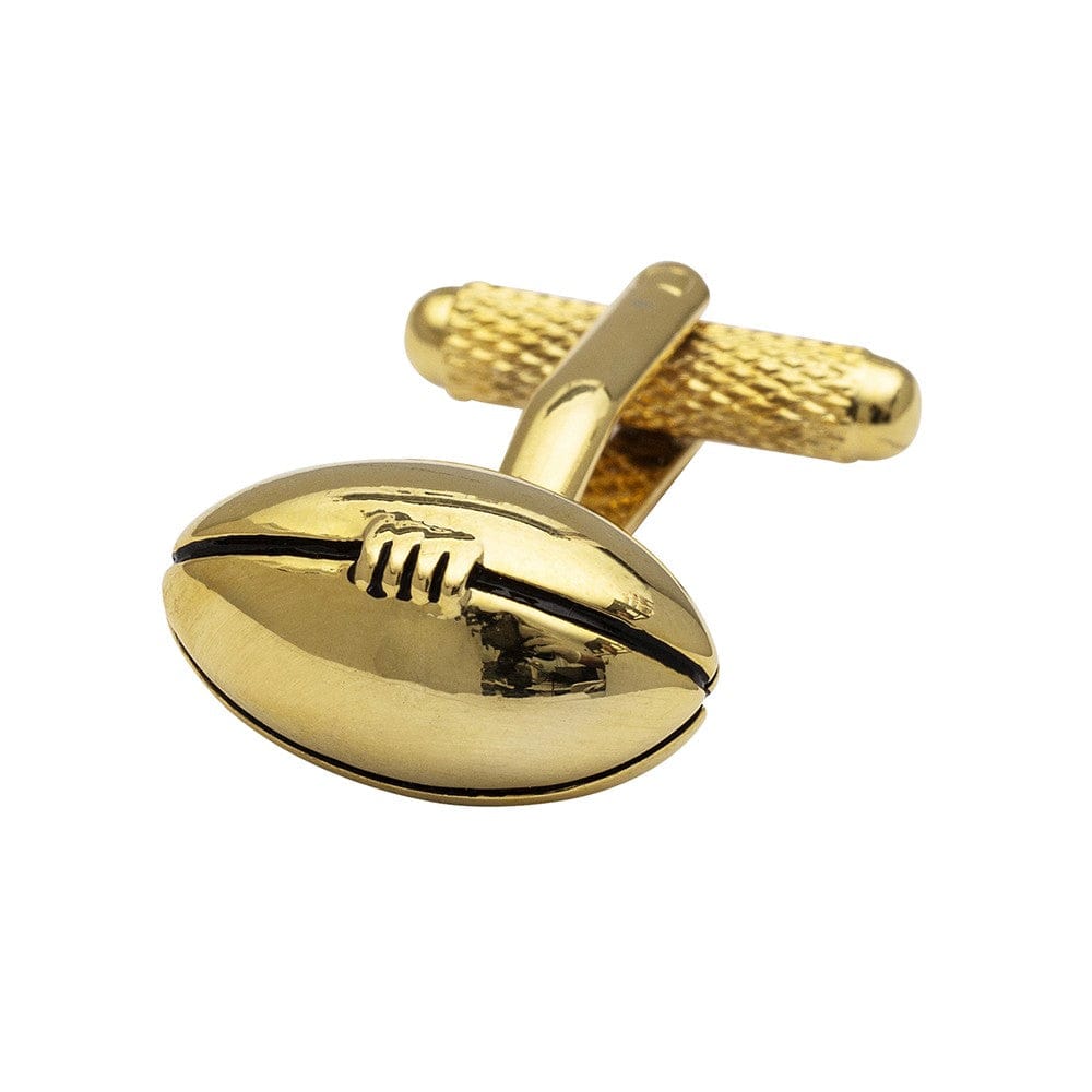 Cufflink Man Cufflinks Gold Rugby Ball Cufflinks