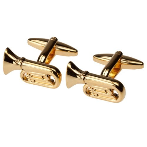 Cufflink Man Cufflinks Gold Tuba Cufflinks