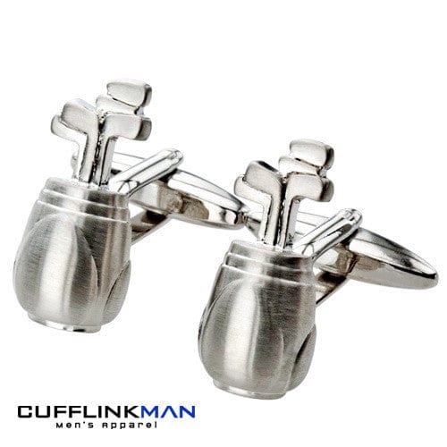 Cufflink Man Cufflinks Golf bag and Clubs Cufflinks