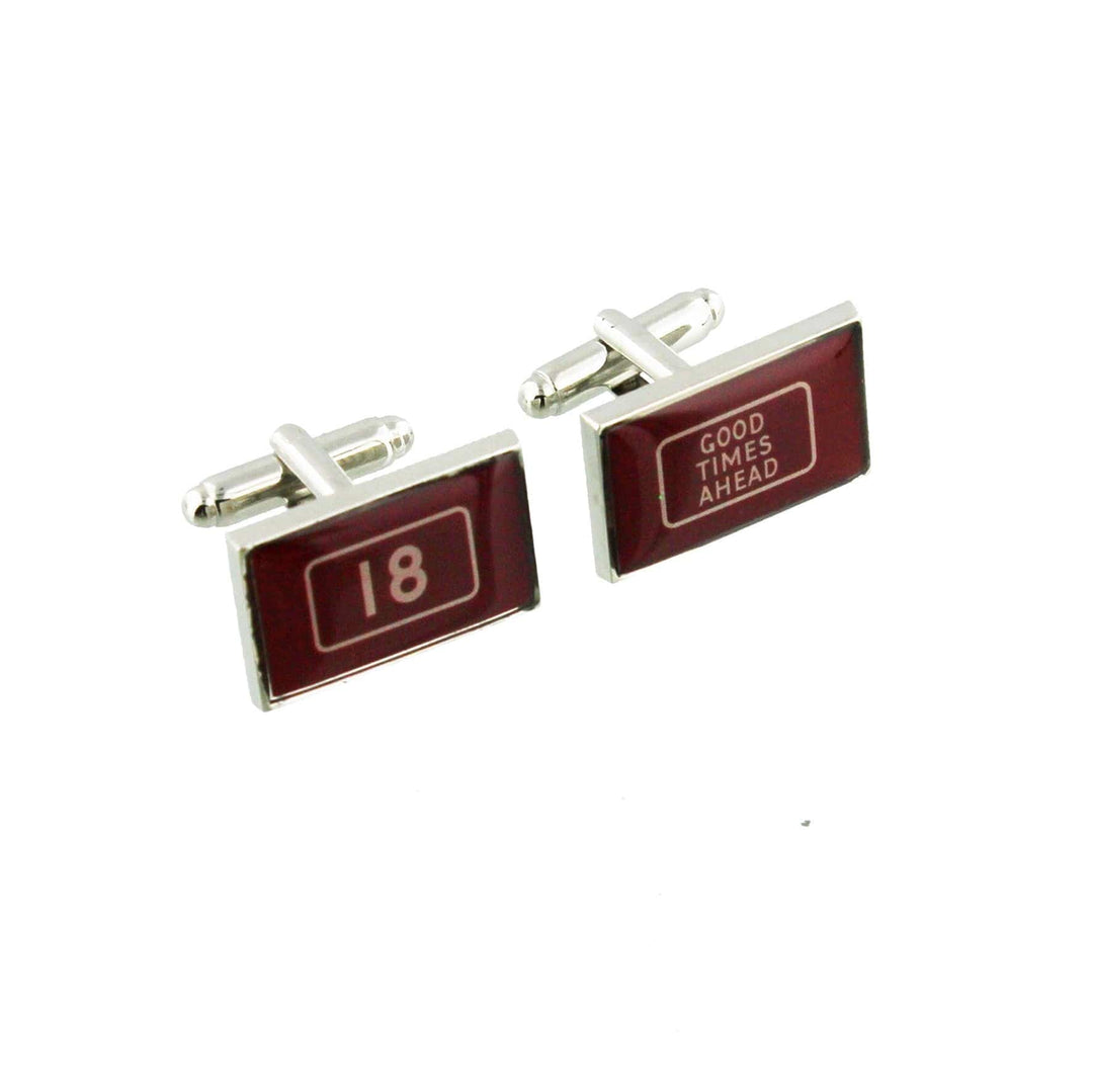 Cufflink Man Cufflinks Good Times - 18th Birthday - Cufflinks