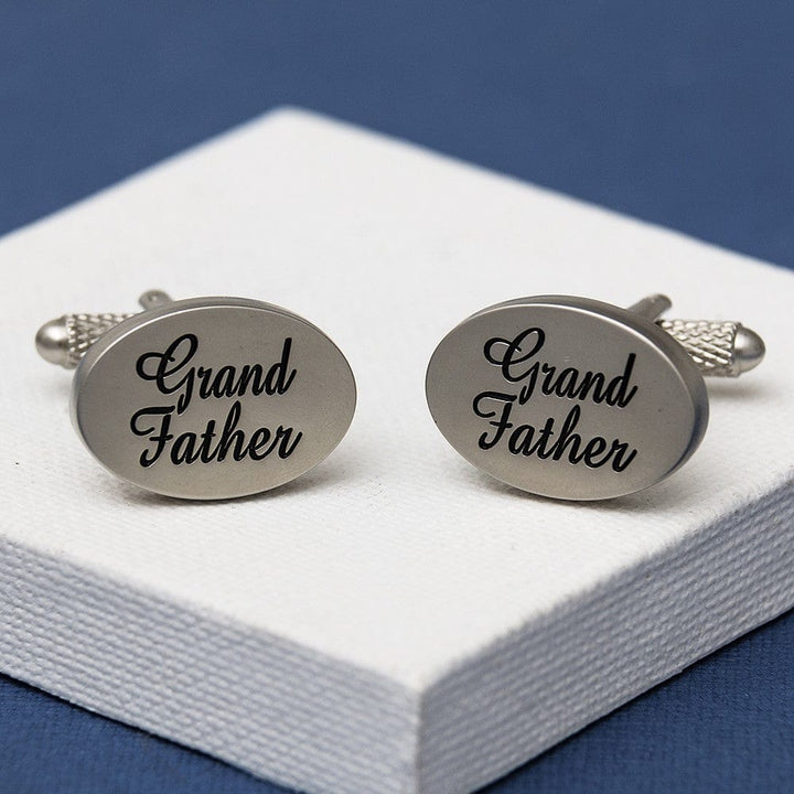 Cufflink Man Cufflinks Grand Father Cufflinks Oval Italics