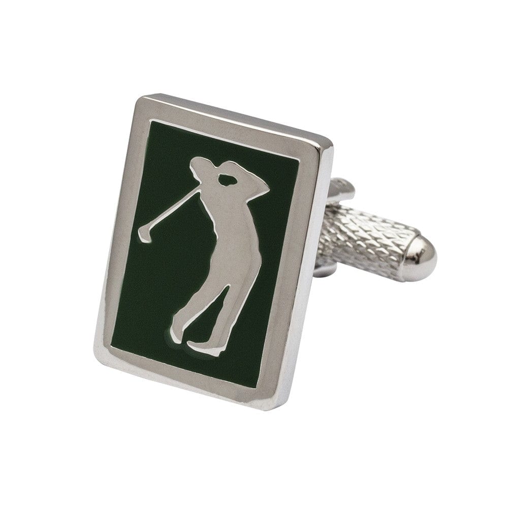 Cufflink Man Cufflinks Green Golfer Cufflinks