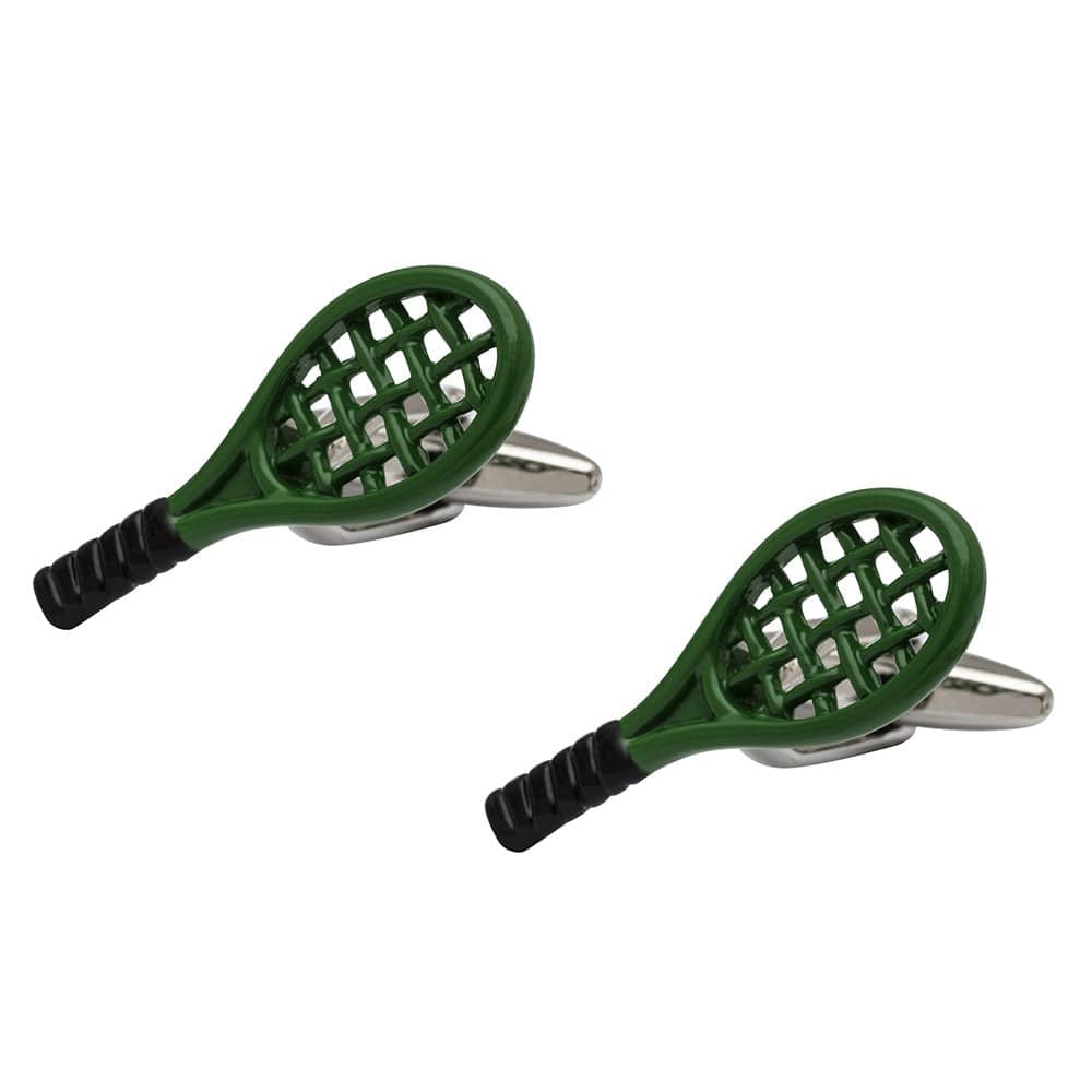 Cufflink Man Cufflinks Green Tennis Racquets Cufflinks