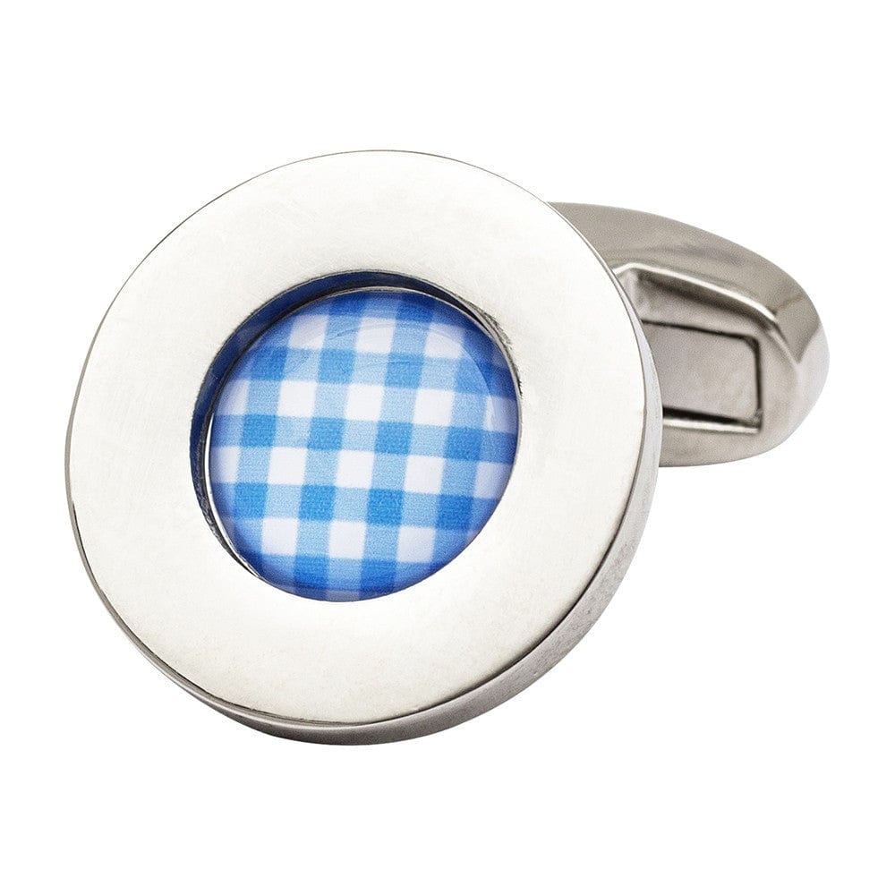 Cufflink Man Cufflinks Gregor Gingham Cufflinks - Blue Edition