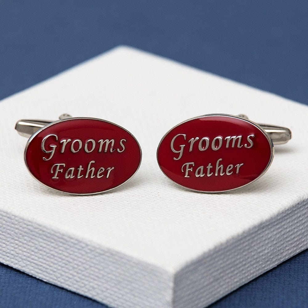 Cufflink Man Cufflinks Grooms Father Cufflinks Oval Red