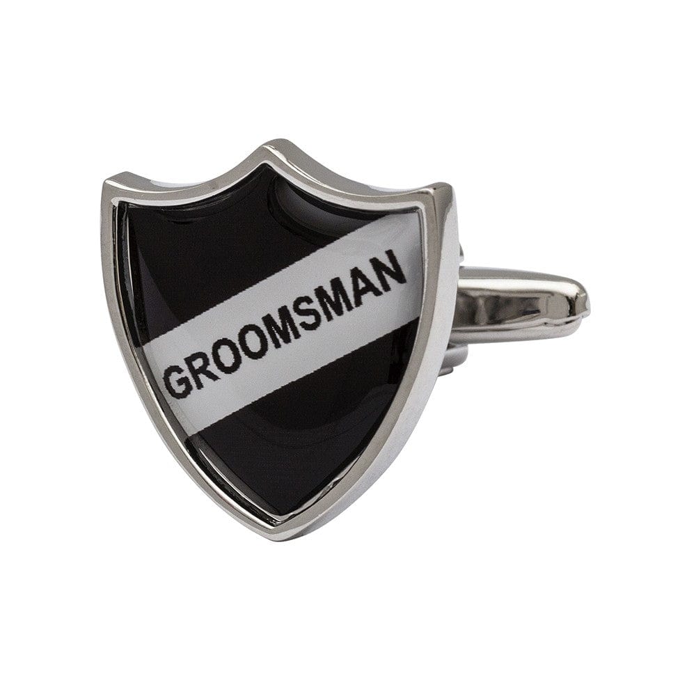 Cufflink Man Cufflinks Groomsman Shield Cufflinks