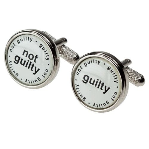 Cufflink Man Cufflinks Guilty/Not Guilty Cufflinks