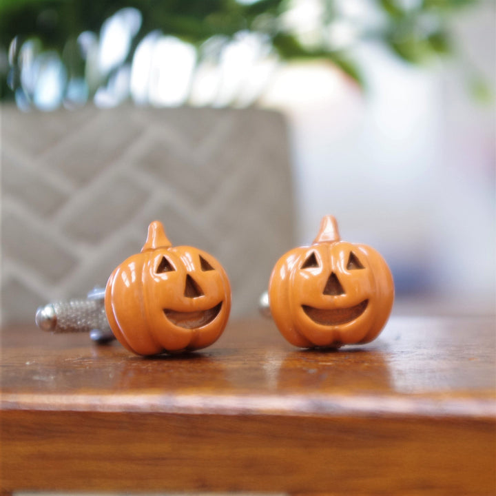 Cufflink Man Cufflinks Halloween Pumpkin Cufflinks