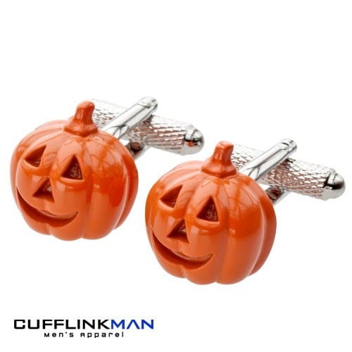 Cufflink Man Cufflinks Halloween Pumpkin Cufflinks