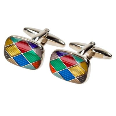 Cufflink Man Cufflinks Harlequin Diamonds Cufflinks