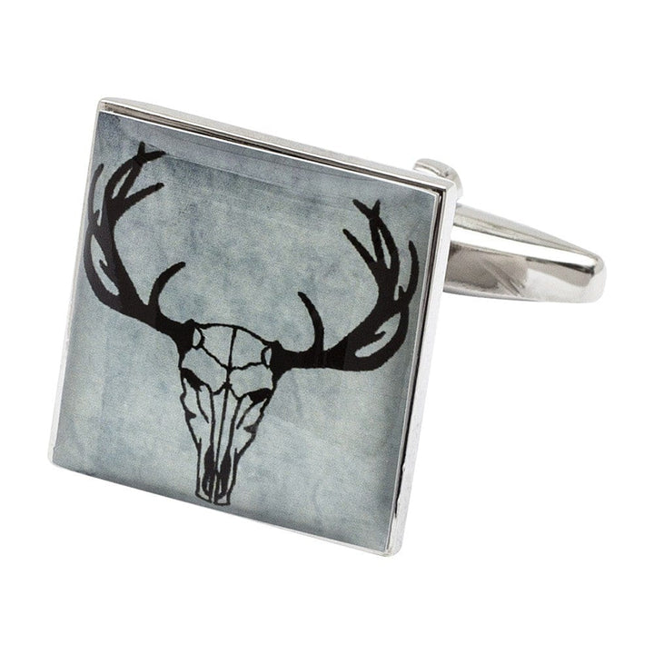 Cufflink Man Cufflinks Horned Stag Skull Cufflinks